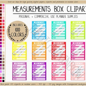 SALE 100 BODY MEASUREMENT digital sticker weight loss tracker rainbow printable diet journal body progress Goodnotes chart Erin Condren