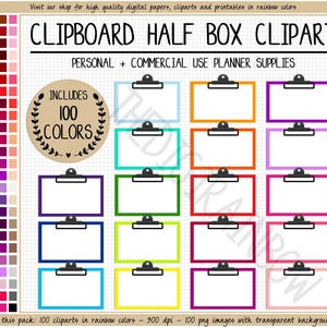 Verkauf 100 Clipboard Clipboard Planer Aufkleber Clipboard druckbare Aufkleber Schule Clipart Lehrer Planen Aufkleber