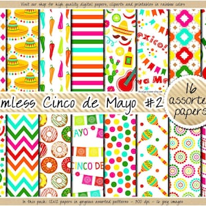 Papier numérique VENTE Cinco de Mayo clipart Cinco de Mayo fond motif mexicain cinco de mayo imprimable fiesta cotillons