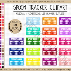 VERKOOP 100 onzichtbare ziekte digitale sticker lepel tracker lepel theorie clipart energieniveau tracker lepeltje handicap geestelijke gezondheid Goodnote
