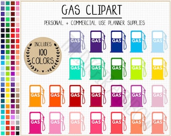 SALE 100 GAS PUMP clipart travel planner stickers rainbow car stickers travel icon vehicle clipart motor oil gas change car graphics trip