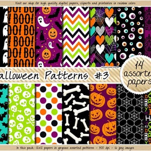 Sfondo di ragnatela in carta digitale senza soluzione di continuità per Halloween, motivo di stagione spettrale, stampabile, clipart di zucca, fantasma, osso, ragno, teschio, malocchio, stampa