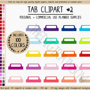 VERKOOP 100 tabblad clipart regenboog tabblad stickers afdrukbare planner scheidingswand kleurrijke planner tabbladen lege planner tabbladen lege scheidingslijn pastel stickers