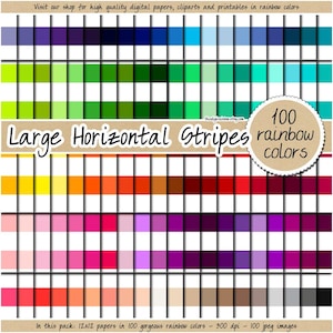 100 grandi strisce orizzontali senza soluzione di continuità carta digitale arcobaleno stampabile carta a strisce scrapbooking kit motivo a strisce sfondo senza soluzione di continuità