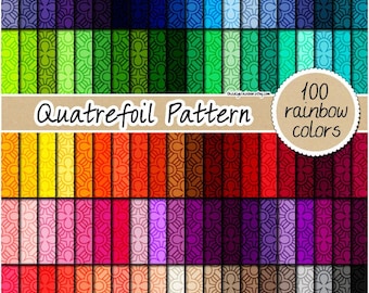 100 quatrefoil digital paper mosaic digital paper rainbow quatrefoil pattern moroccan azulejos background pastel paper bright backdrop