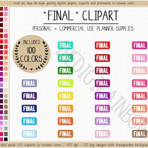 VENTE 100 FINAL numérique autocollant examen autocollant école clipart étudiant enseignant planificateur arc-en-ciel imprimable collège autocollants quiz étude cram read