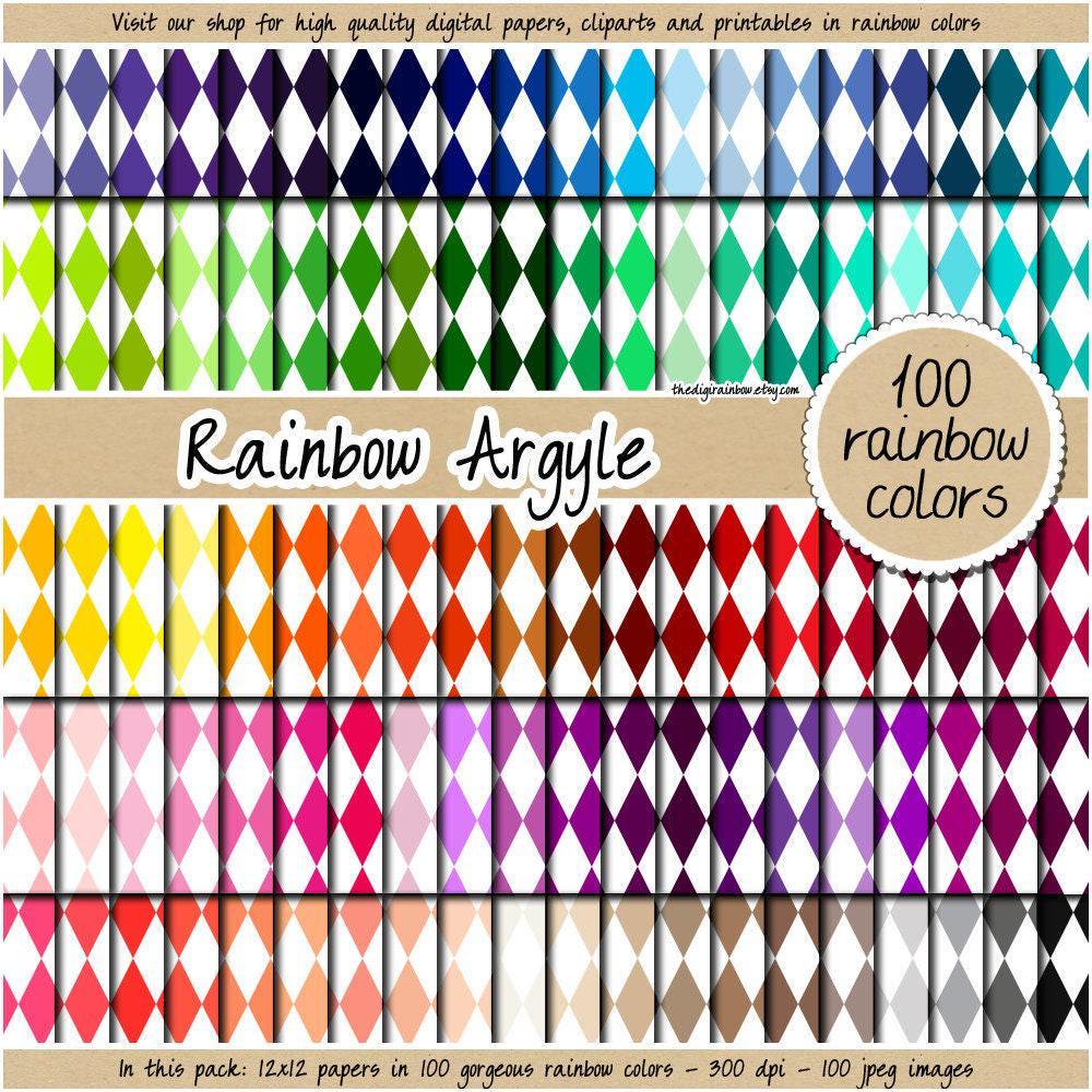 100 Seamless Diamond Digital Paper Argyle Digital Pattern Rhombus Tweed ...