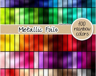 SPRZEDAŻ 100 Folia cyfrowy papier tęczowy metaliczny papier cyfrowy różowe złoto folia clipart do druku tło z folii papier pastelowy srebrna folia tekstura