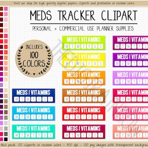 SALE 100 MEDICINE sticker pill tracker vitamin tracker digital planner sticker prescription bottle meds intake RX sticker Goodnote printable