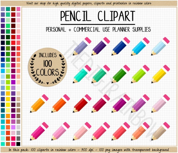 Colored Pencils Clip Art - 100 Clip Art Graphics
