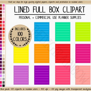 Verkauf 100 gepunktete volle Box-Sticker für Erin Condren Mambi Happy Planner druckbare Planner Aufkleber Regenbogen Planer Clipart