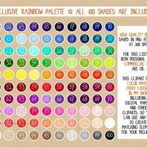 SALE 100 clothespin note box digital sticker hanging sticky note clipart rainbow sticker square box sticker printable Erin Condren Goodnotes image 2