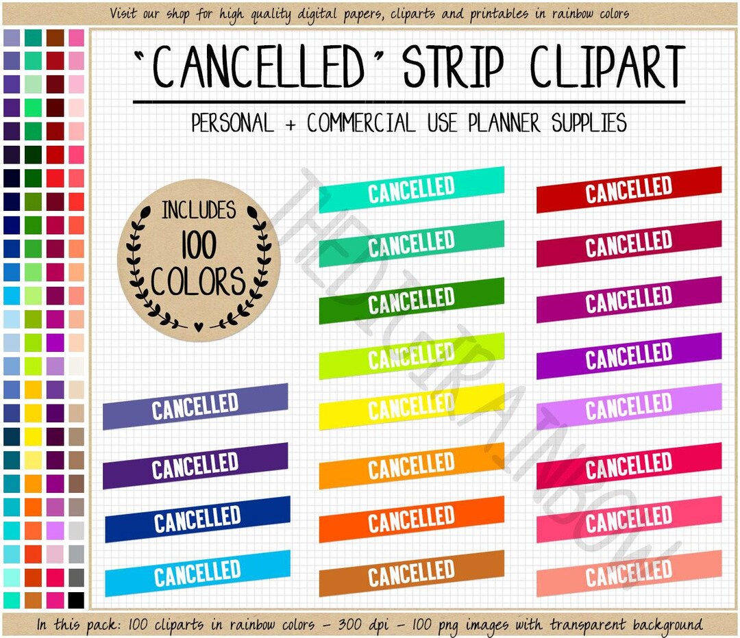 Xancalled Sticker SALE 100 CANCELLED Sticker Rainbow Digital Sticker Slanted Cancelled ...