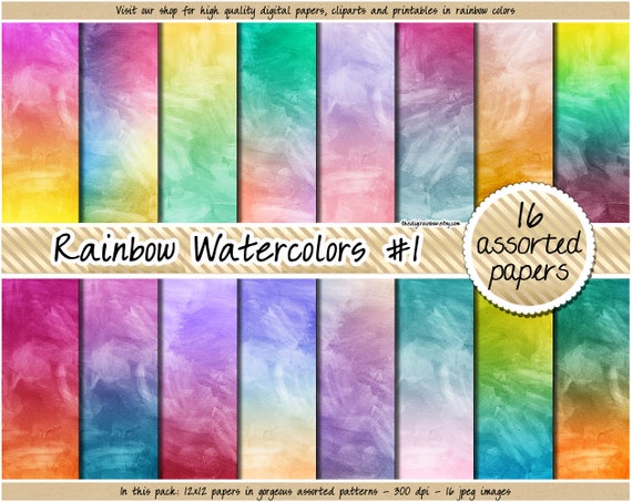 sale watercolor digital paper