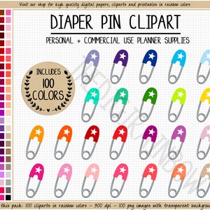 100 DIAPER PIN clipart clipart dla dzieci clipart dla pieluch clipart dla agrafki clipart dla dzieci planer naklejki dla dzieci naklejki dla noworodków do wydrukowania zmiana pieluchy