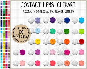 SALE 100 CONTACT LENSES clipart rainbow eye contact lense case clipart reading glasses clipart eye contacts clipart contacts icon stickers