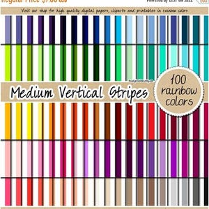 100 sans couture papier numérique à rayures verticales motif à rayures arc-en-ciel papier scrapbooking fond 12 x 12 couleurs foncées lumineuses neutres pastel