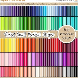 100 SEAMLESS tinted vertical stripes digital paper rainbow pattern printable scrapbook paper 12x12 pastel background neutral bright
