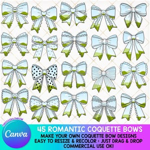 Coquette Bow-sjabloonbundel, bewerkbare CANVA-frames, stroken kantlinten, lege retro coquette-sublimatieontwerpen slepen en neerzetten, commercieel