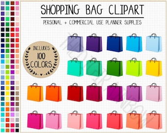 VENTA 100 BOLSAS DE COMPRAS clipart bolsas de compras planificador pegatinas pegatinas de compras arcoiris clipart moda clipart bolsa de regalo clipart pegatinas Erin Condren