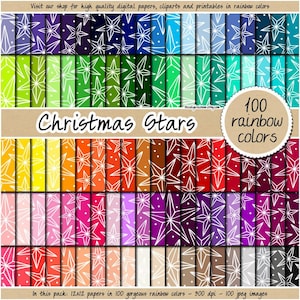 100 seamless star digital paper christmas gift wrapping background christmas clipart star pattern xmas scrapbook pastel neutral bright dark