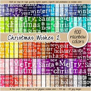 100 SEAMLESS christmas digital paper printable greeting christmas pattern winter holiday background clipart pastel neutral bright dark color image 1