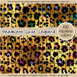 PROMOÇÃO 100 papel digital de luxo com estampa de leopardo dourada, padrão de pele de chita sem costura, textura safari, efeito arco-íris, estampa de pelo animal em tons pastel neutros