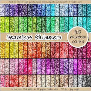 100 SEAMLESS disco sequin digital paper rainbow luxury shimmer pattern realistic glitter texture sparkle background shiny glam rose gold