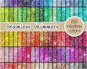 100 SEAMLESS disco sequin digital paper rainbow luxury shimmer pattern realistic glitter texture sparkle background shiny glam rose gold