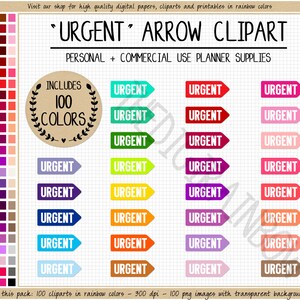 VENDITA 100 adesivi digitali URGENTI planner importante clipart adesivi da fare adesivi da non dimenticare ora adesivi arcobaleno stampabili Erin Condren Goodnotes