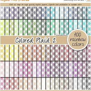 100 plaid digital paper rainbow plaid pattern plaid kitchen print fabric digital paper 12x12 bright neutral dark pastel plaid clipart