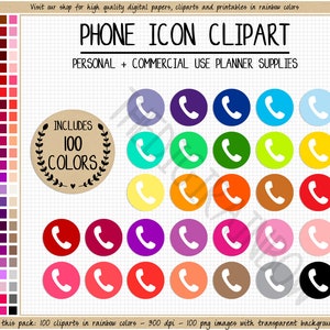 SALE 100 TELEFOON clipart telefoon sticker telefoongesprek stickers telefoon afdrukbare stickers regenboog telefoon pictogram digitale stickers Eclp Happy planner