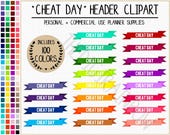 SALE 100 CHEAT DAY stickers weight loss planner stickers food journal printable stickers Erin Condren Happy Planner Commercial use clipart