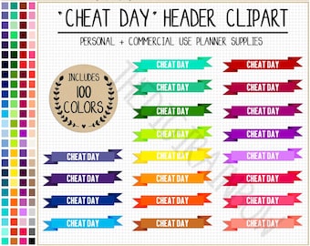 SALE 100 CHEAT DAY stickers weight loss planner stickers food journal printable stickers Erin Condren Happy Planner Commercial use clipart