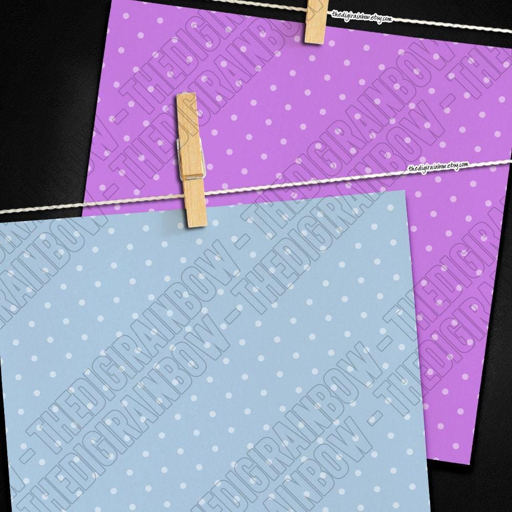 100 SEAMLESS Tinted Polkadot Digital Paper Rainbow Background Clipart ...
