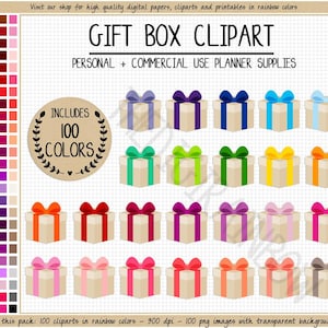 SALE 100 GIFT BOX clipart rainbow gift stickers colorful present planner stickers rainbow birthday stickers christmas presents Erin Condren