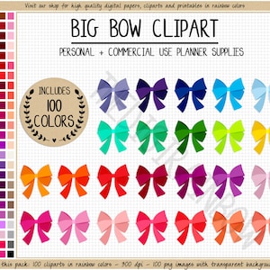 SALDI 100 FIOCCO clipart fiocco adesivo arcobaleno stampabile fiocco planner adesivo nastro clipart nastro adesivi cucito clipart carino moda adesivo