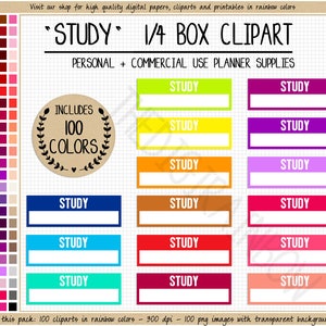 VENTA 100 pegatinas para planificadores de estudio, pegatinas para planificadores imprimibles para exámenes universitarios, Erin Condren Happy Planner, cliparts para planificadores de estudiantes para uso comercial