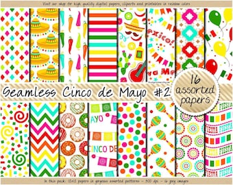 SALE Cinco de Mayo digital paper Cinco de Mayo clipart Cinco de mayo background Mexican pattern cinco de mayo printable fiesta party favors