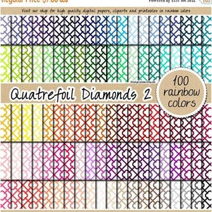 100 quatrefoil digitaal papierrooster marokkaanse digitale papier regenboog digitaal papier scrapbooking patroon 12 x 12 pastel heldere stickers