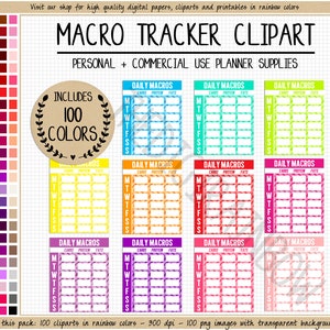 SALE 100 DAILY MACRO tracker calorie tracker weight loss sticker printable macro count meal sticker diet sticker health digital sticker eclp