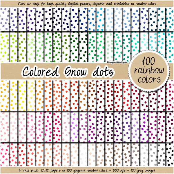 100 SEAMLESS confetti digital paper rainbow digital paper polka dot digital paper printable confetti pattern pastel paper background