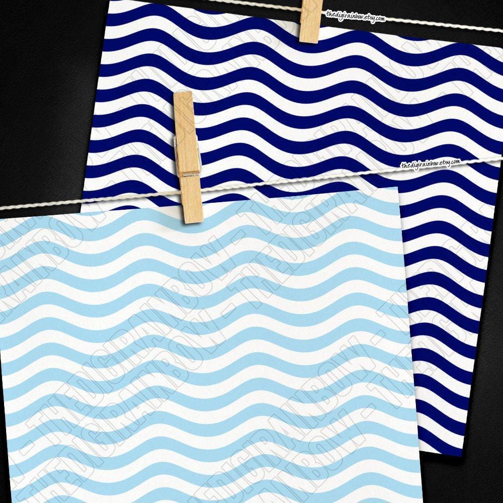 100 Seamless Wave Digital Paper Rainbow Chevron Print Nautical Pattern ...