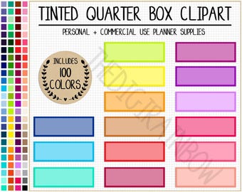 Verkauf 100 getönte viertel Box Aufkleber hell Erin Condren druckbare Happy Planner Aufkleber Sticker für Planer und Kalender Sticker
