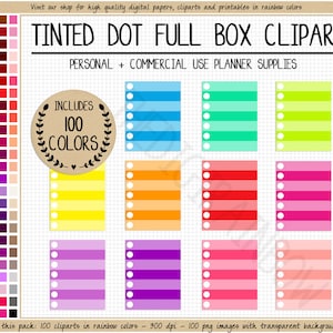VERKOOP 100 gekleurde plannerstickers met volledige doos met checklist ombre clipart volledige doos afdrukbare plannerstickers Erin Condren Mambi Happy planner
