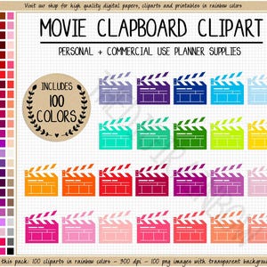 VERKAUF 100 FILM SCHLAMMSCHILD Clipart Kino Clipart Datum Nacht Aufkleber Kino Film Aufkleber Film Schild Planer Aufkleber