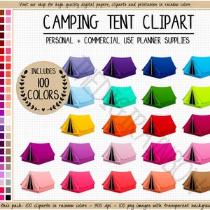 VENTA 100 TIENDA DE CAMPAMENTO clipart viaje de camping pegatina bosque clipart vacaciones pegatina arcoiris Erin Condren pegatinas imprimibles Happy Planner