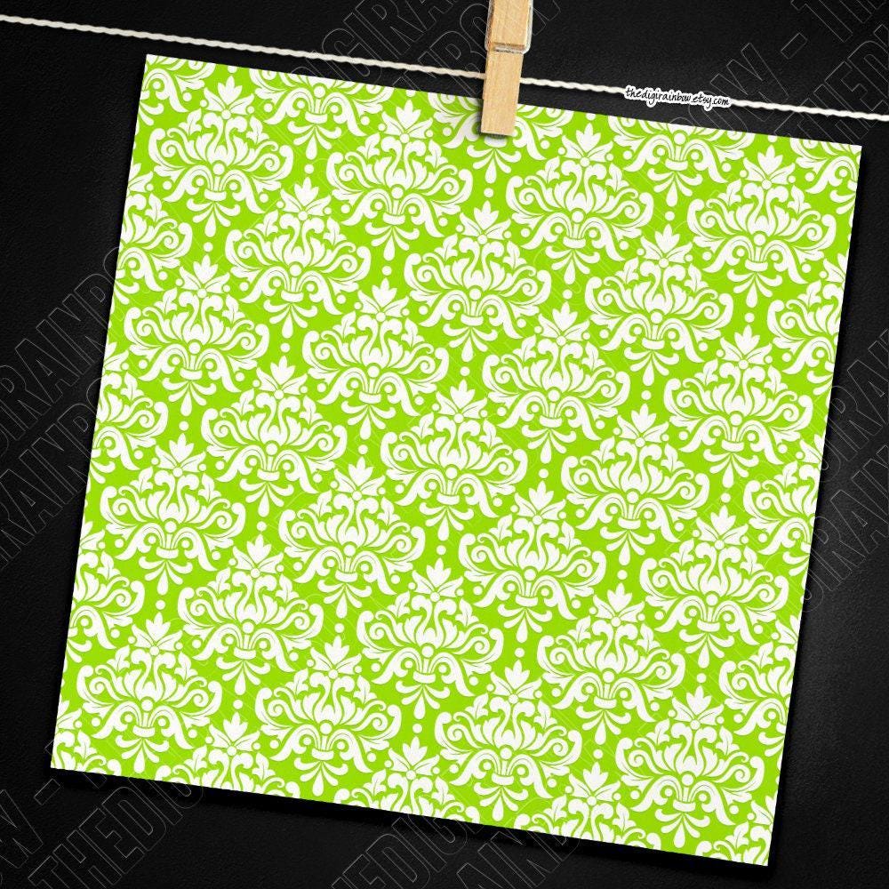 100 Seamless White Damask Digital Paper Chic Lace Pattern Elegant ...