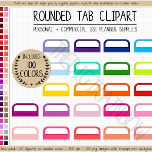 VERKOOP 100 tabblad clipart regenboog tabblad stickers afdrukbare planner scheidingswand kleurrijke planner tabbladen lege planner tabbladen lege scheidingslijn pastel stickers