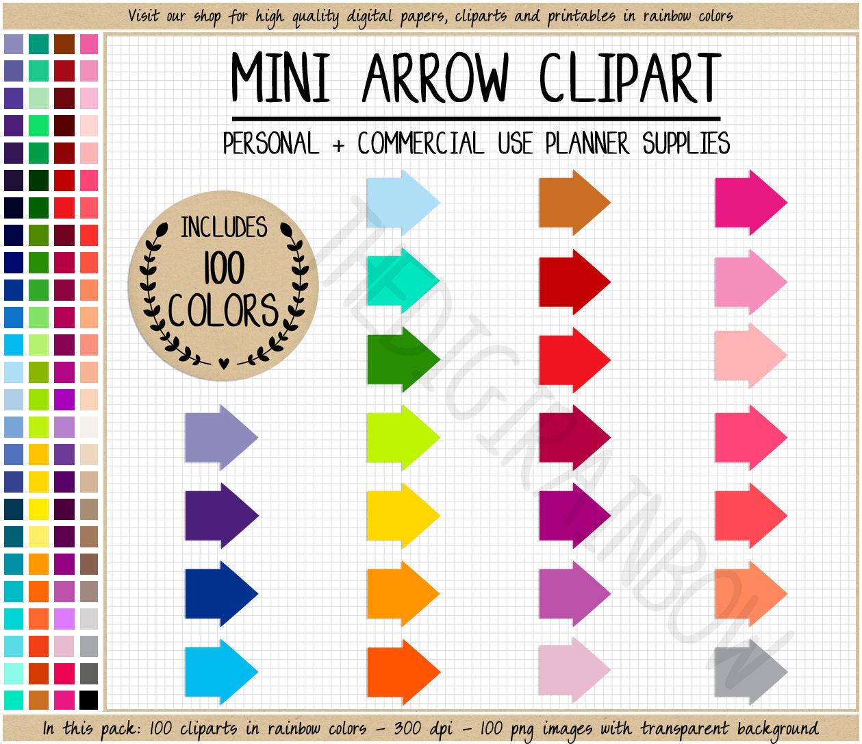 SALE 100 ARROW Clipart Arrow Planner Stickers Functional Printable ...